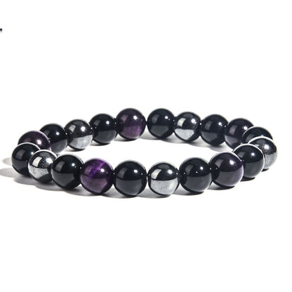 Men's Tigereye Haematite Imitation Obsidian Ornament Bracelets