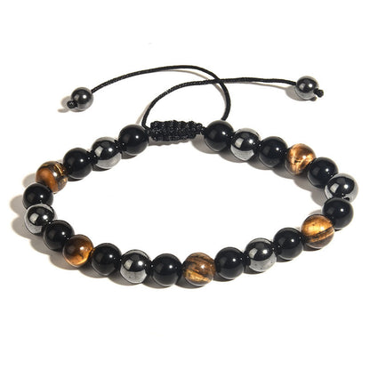 Men's Tigereye Haematite Imitation Obsidian Ornament Bracelets