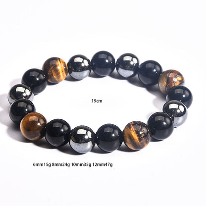 Men's Tigereye Haematite Imitation Obsidian Ornament Bracelets