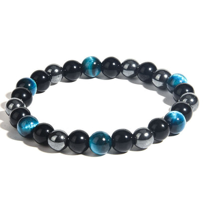 Men's Tigereye Haematite Imitation Obsidian Ornament Bracelets