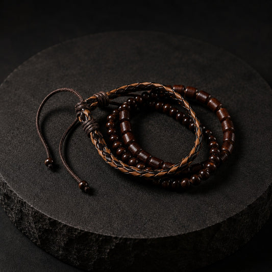 Lava Stone Raw Bracelet
